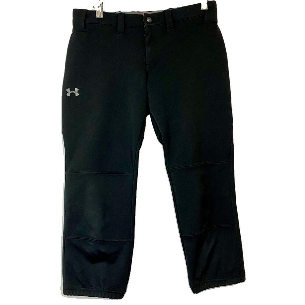 Under Armour Women's Utility Softball Pants Slim Black Size Small FLAW
